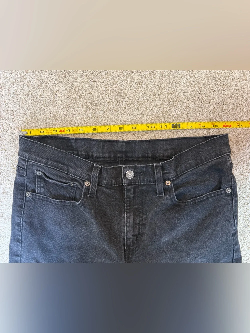 Levis Strauss 502 Jeans Slim Fit Stretch Black Men’s Size 33x32